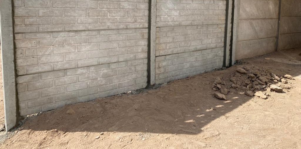 Pandereta de hormigón vibrado con terminación símil ladrillo